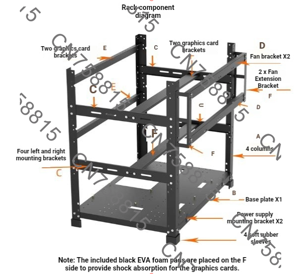 Châssis de station de travail  - Gpu Mining Rig Frame 8 Gpu avis et prix